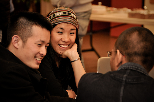 friends discussing a purchase