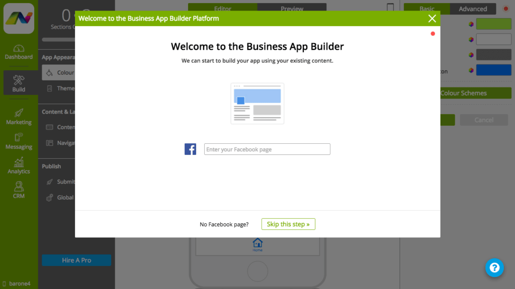 PWA builder screenshot