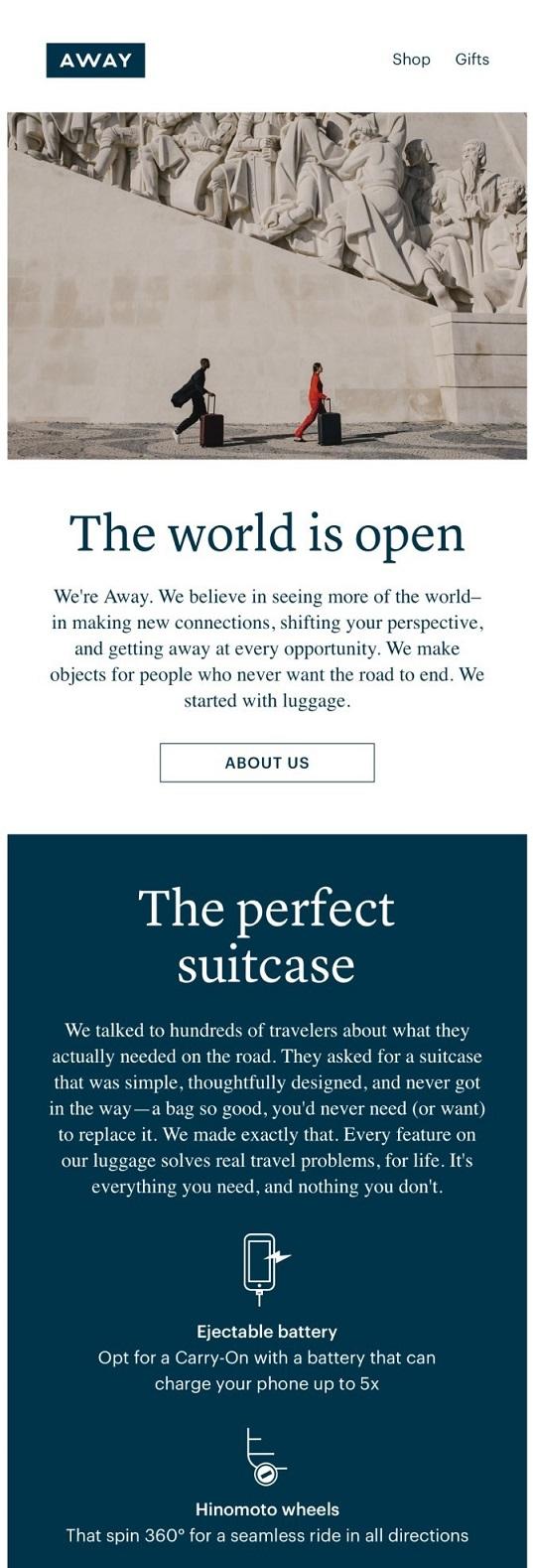 email campaign for direct-to-consumer marketing