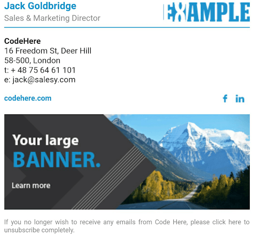 email signature example 2