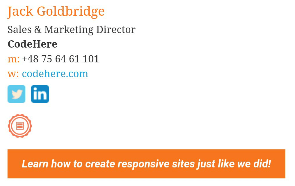 email signature example 3