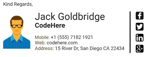 email signature example 3