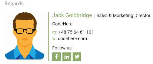 email signature example 4