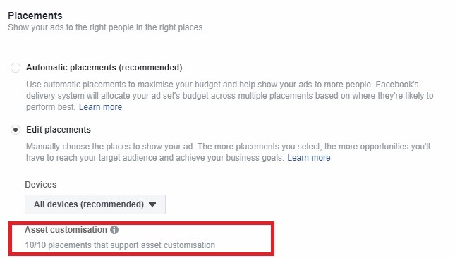 Facebook asset customize tool 2