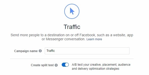 facebook split test tool