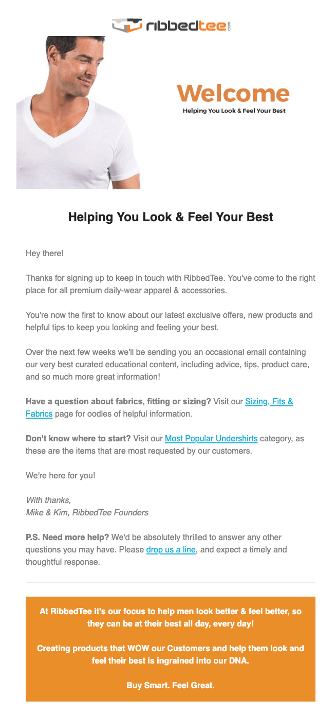 welcome email example
