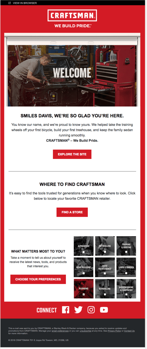 welcome email example
