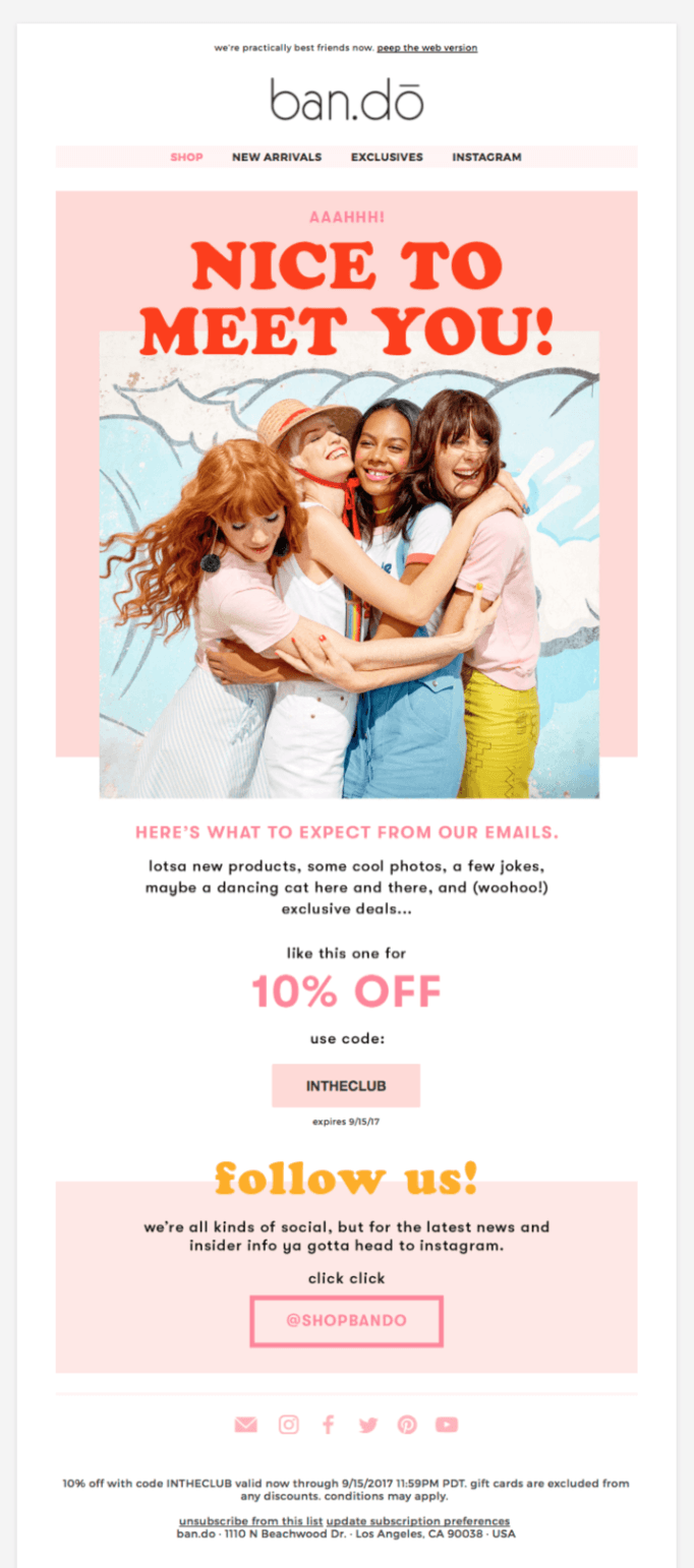 welcome email example