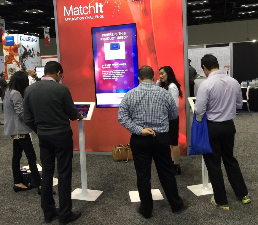 Trade show interactive kiosk game