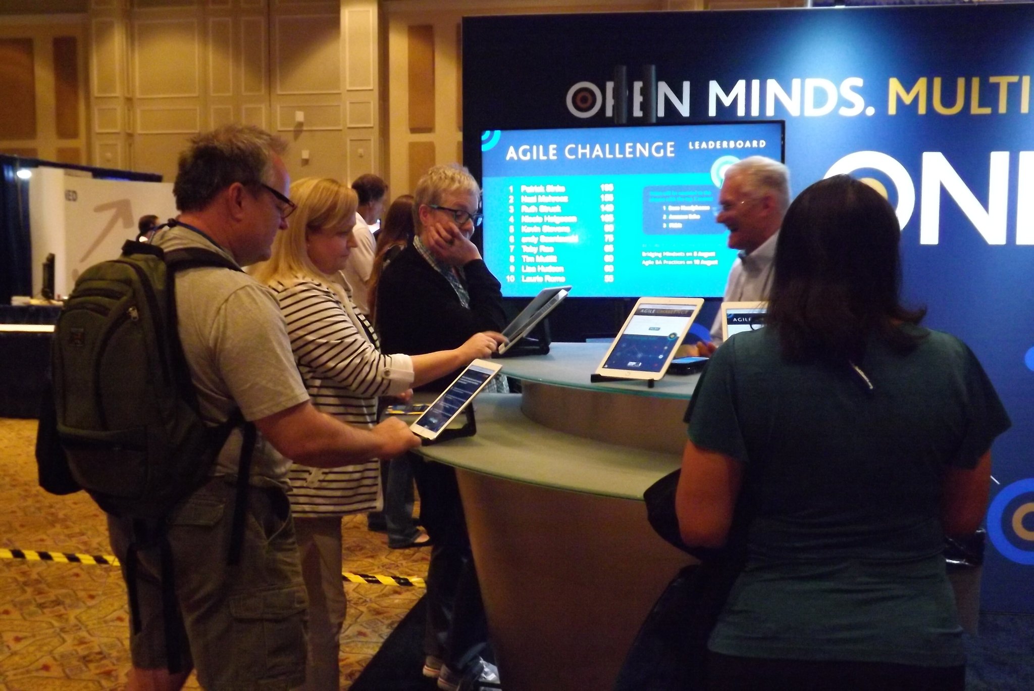 Trade show interactive touch screen displays