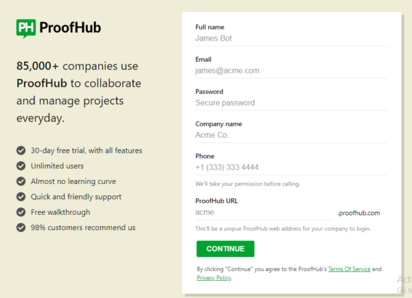 Lead generation CTA Button
