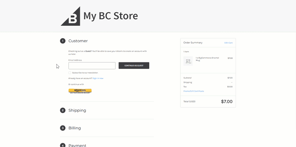 Optimized One-Page Checkout
