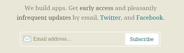 second example of a short sign-up form.
