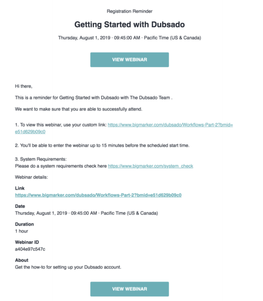 webinar promotion email for onboarding.