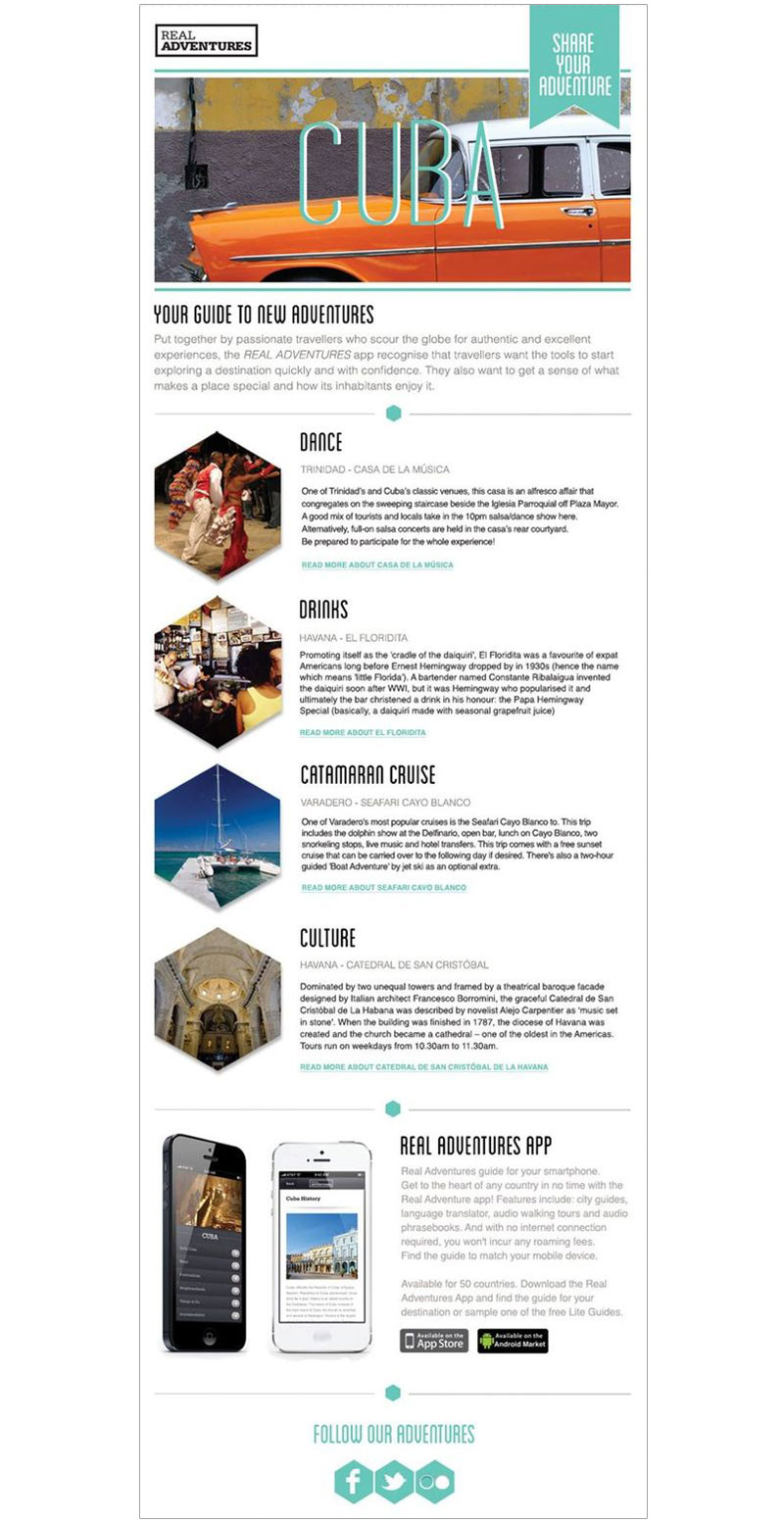 real adventures email newsletter