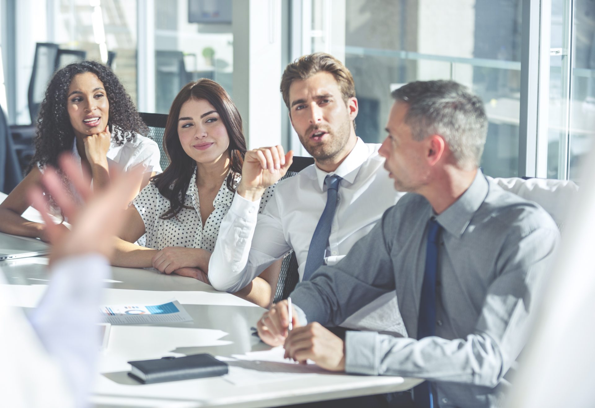business meeting - present to smart people