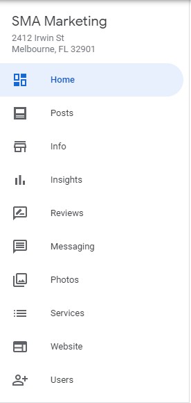 GMB tabs and sections in background to optimize page