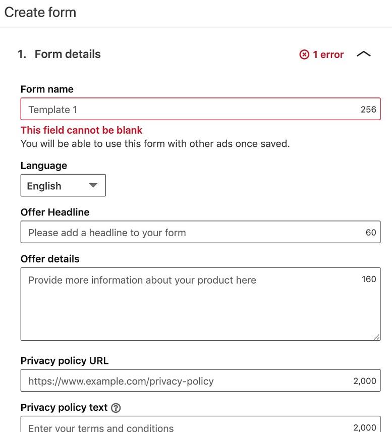 LinkedIn lead generation ad 