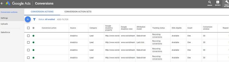 conversion tracking in Google Ads