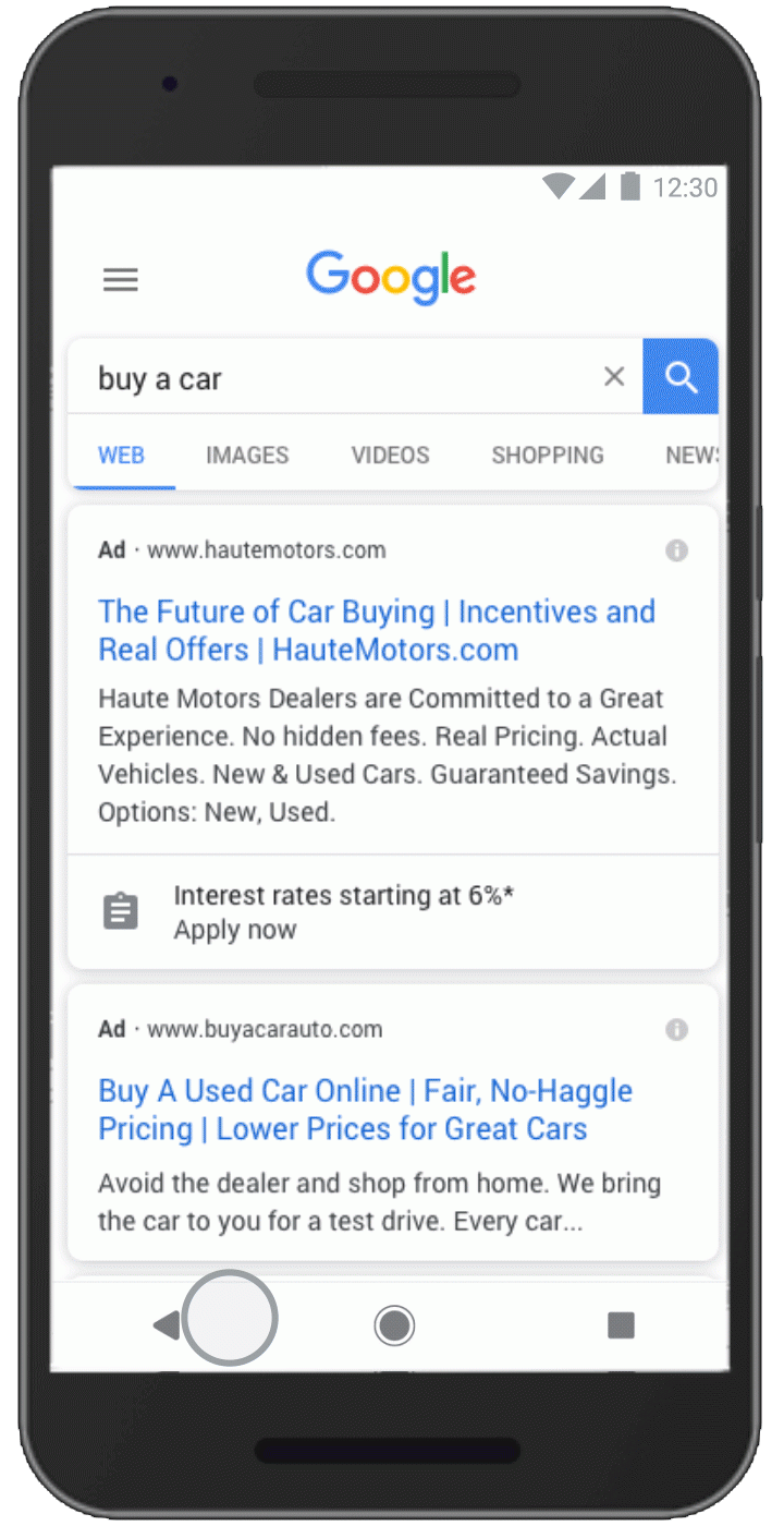 Google lead form extensions