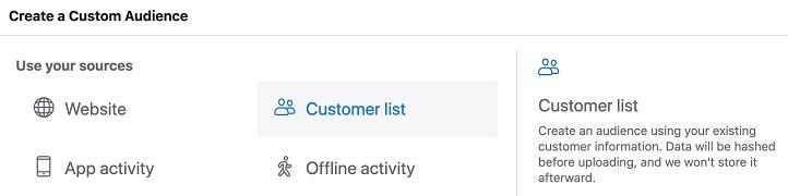 option to remarket to past customers