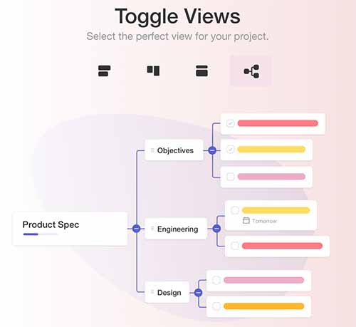 Toggle views
