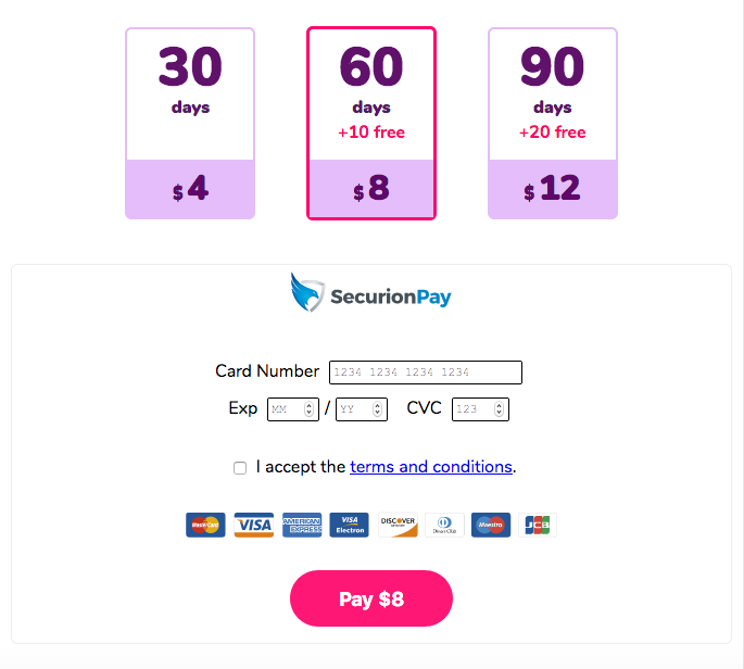 images in payment form