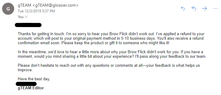 glossier customer experience