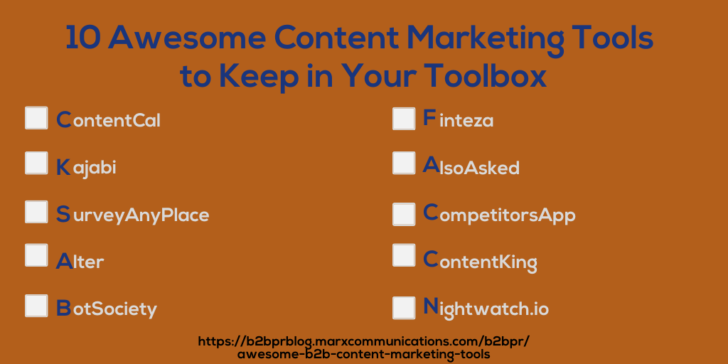 10 Awesome Content Marketing Tools to Keep in Your Toolbox