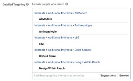 Facebook advertising for small business detailed targeting options