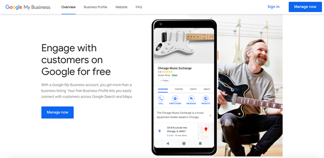 google my business listing