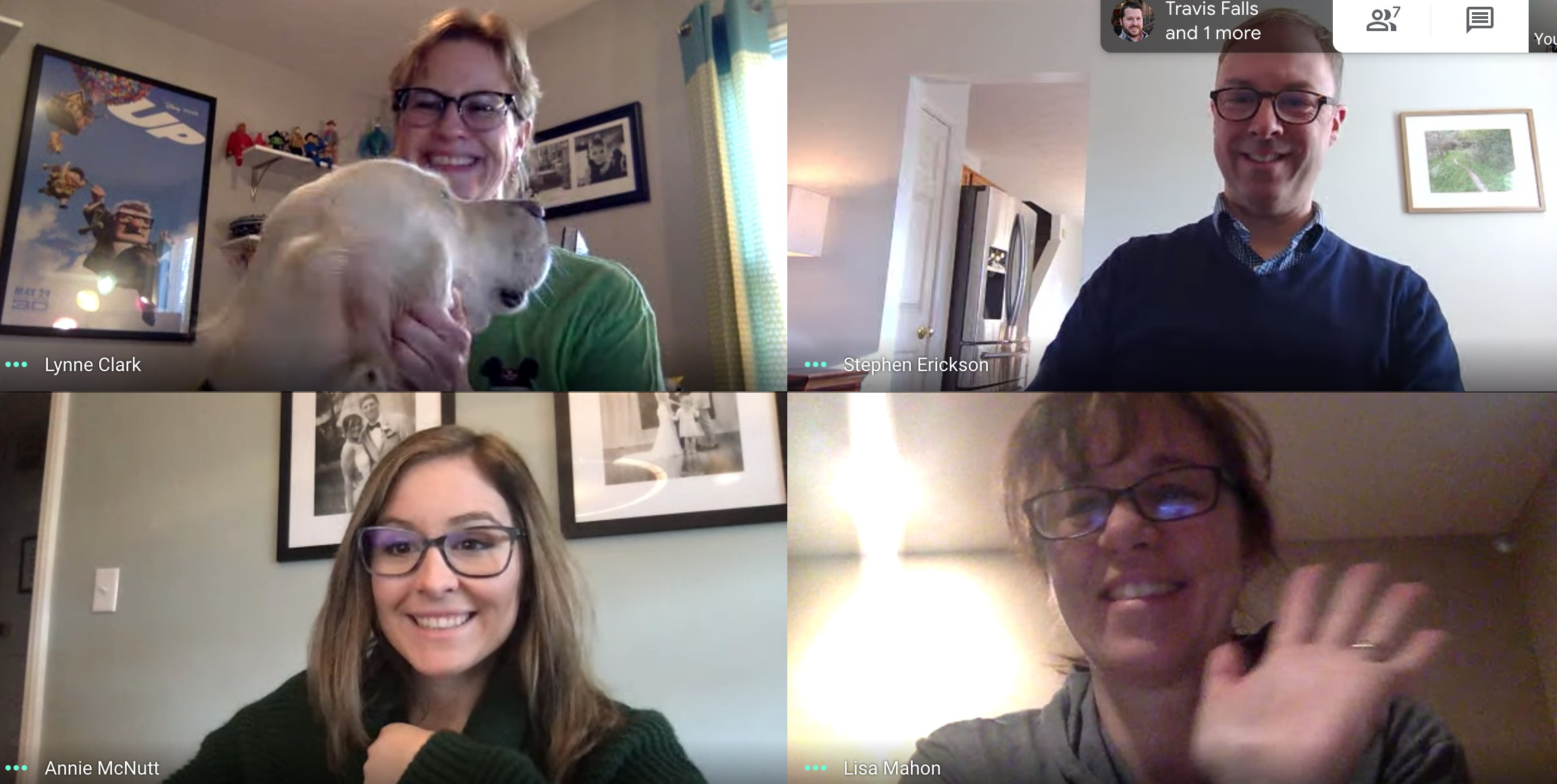 Seeing coworkers faces helps work from home call center agents connect