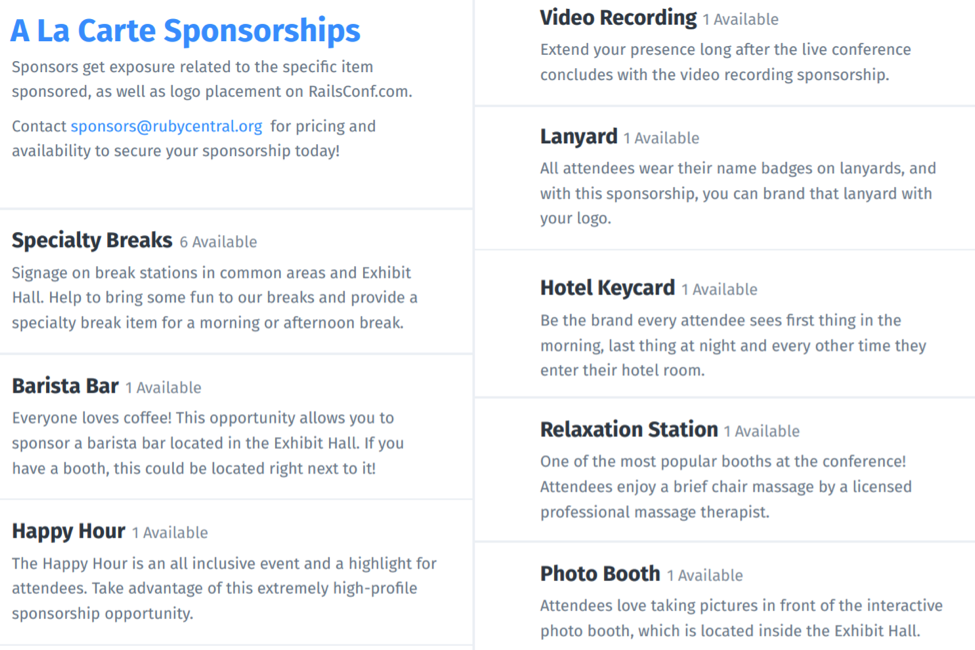 Sponsor Packages