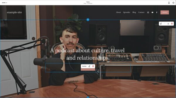 Squarespace Interface
