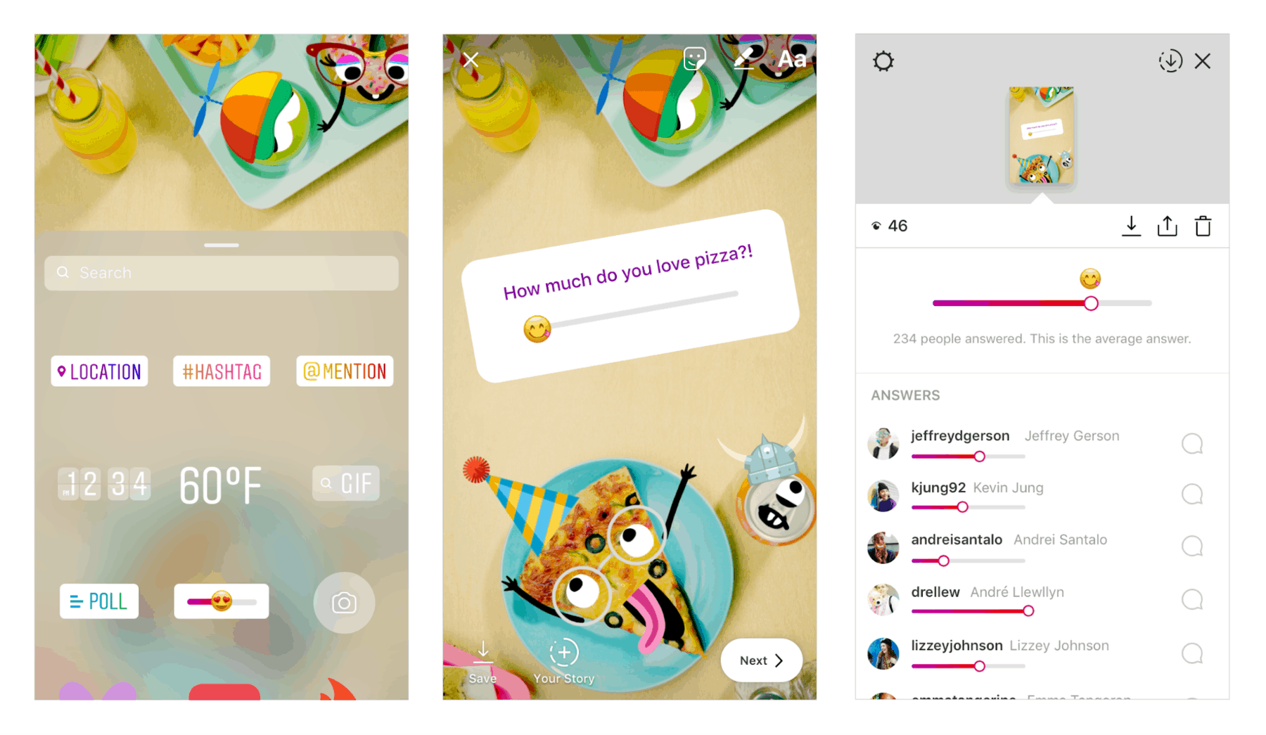 Instagram stickers example 2.