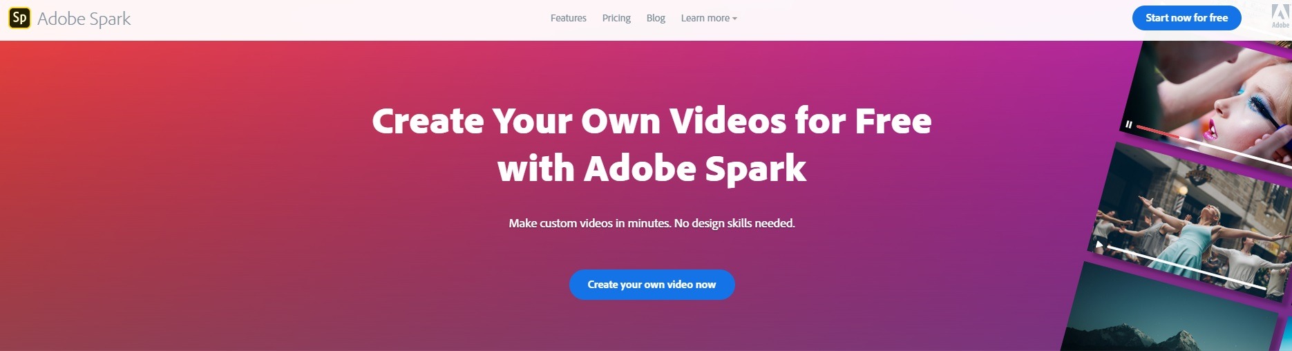 Adobe spark video desktop and app