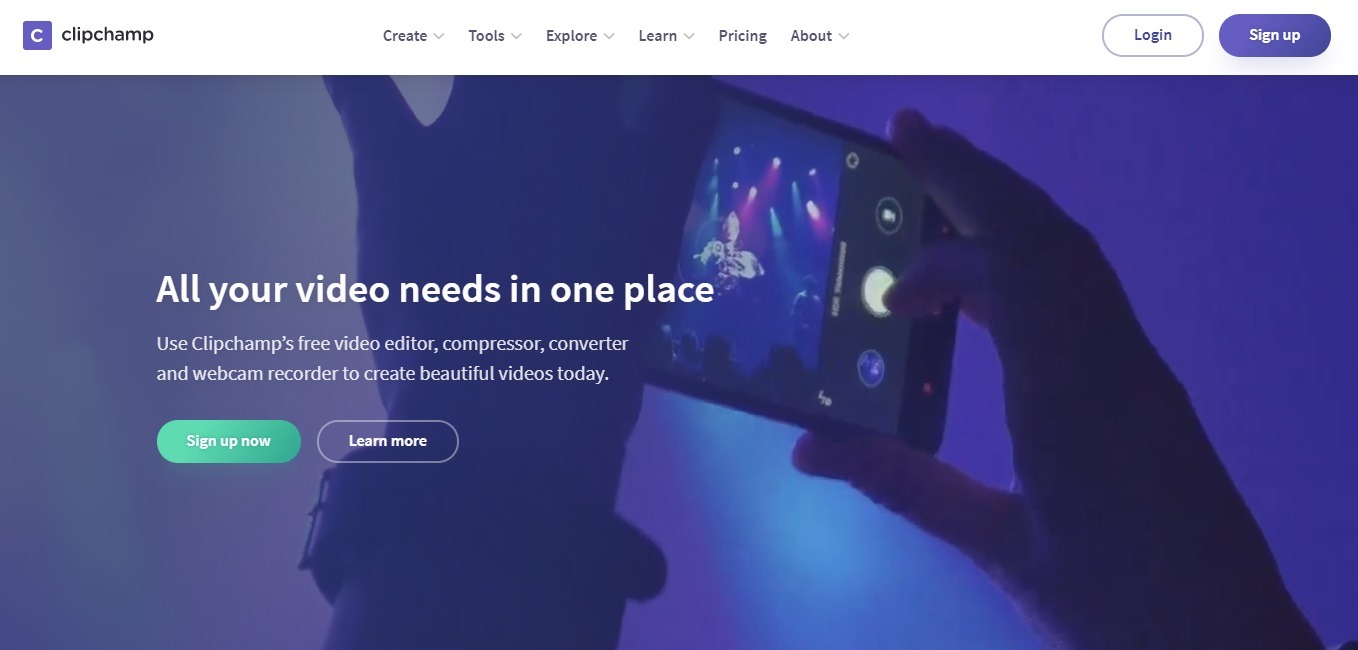 clipchamp video marker and editor software