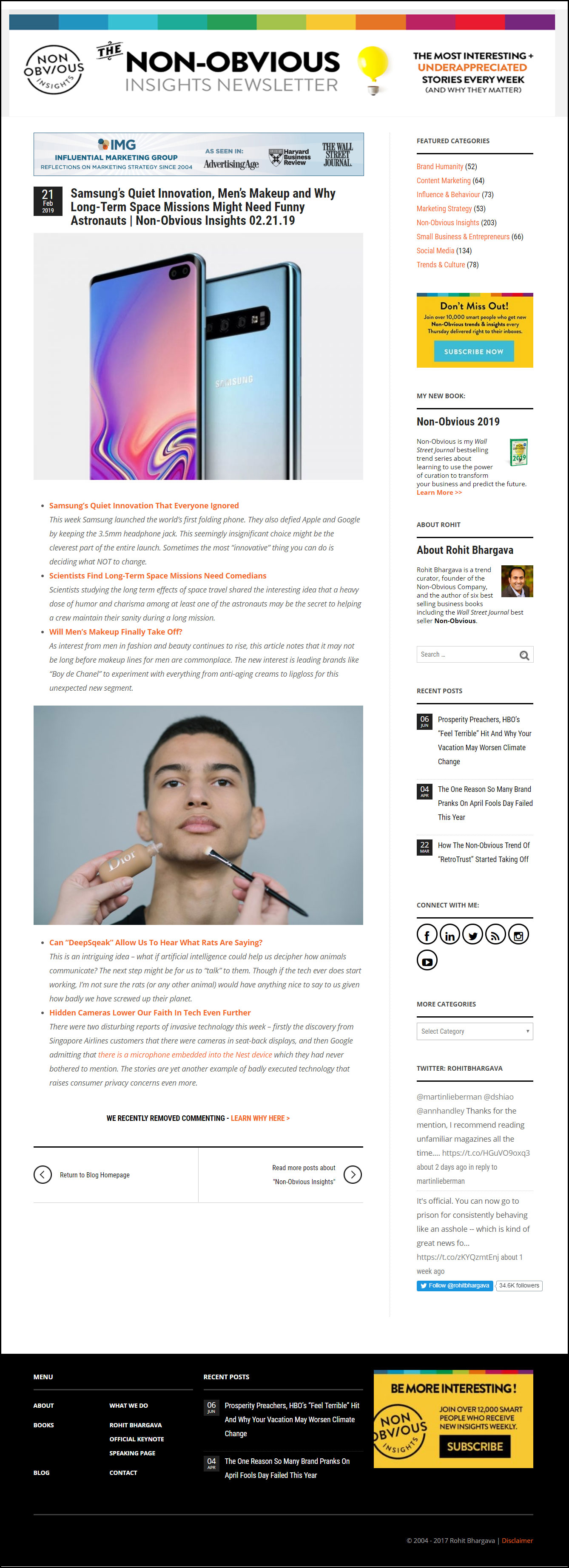 The Non-Obvious Newsletter from Rohit Bhargava
