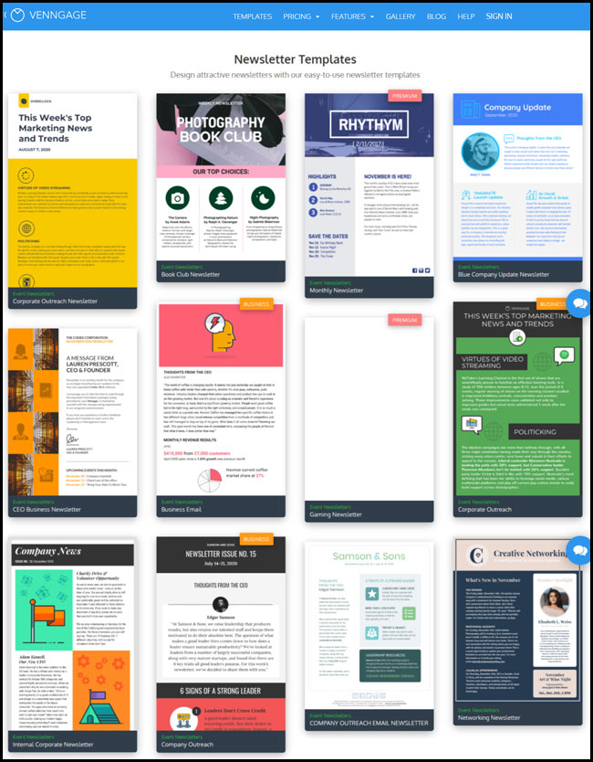 Venngage Newsletter Templates