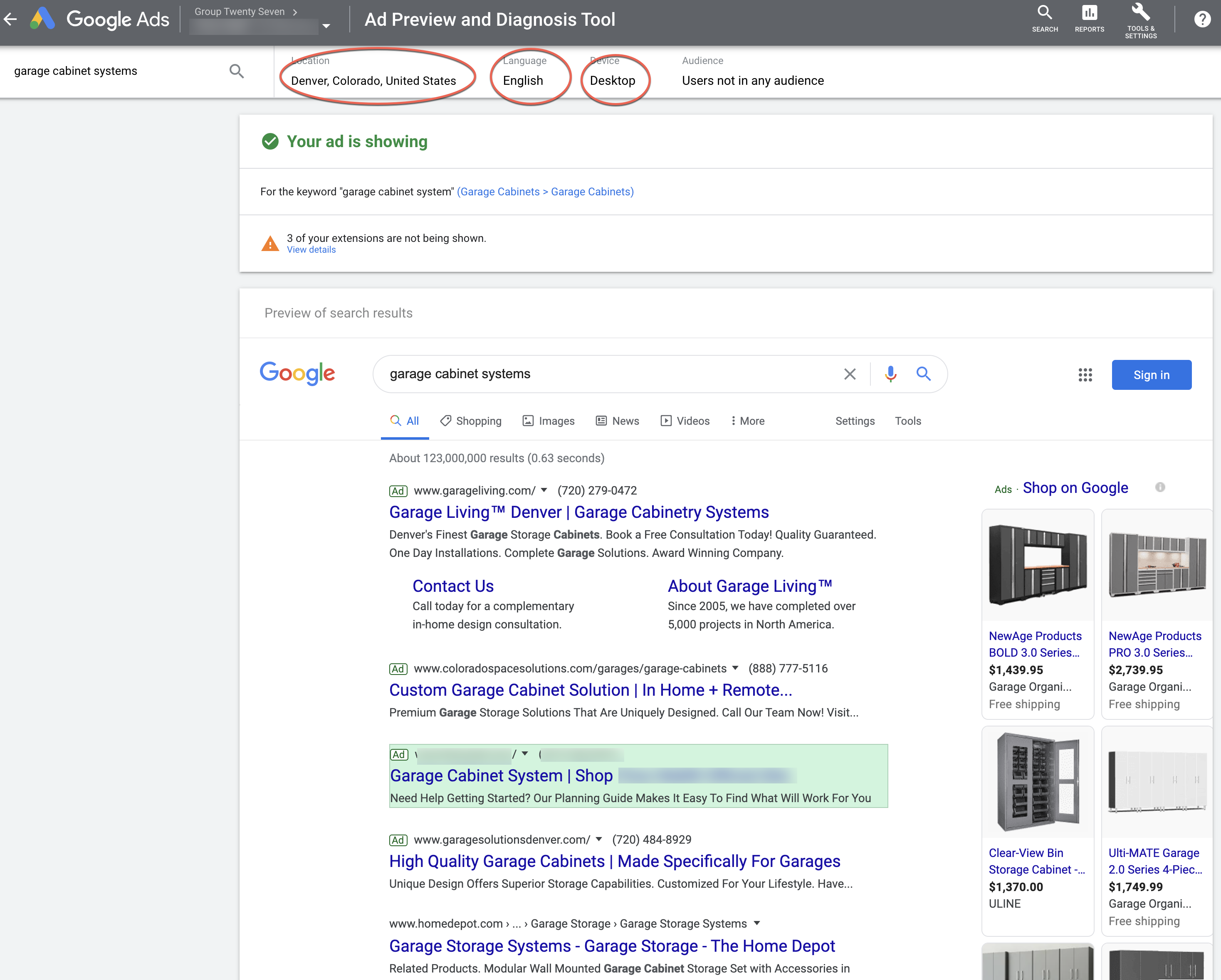 PPC Ad Messaging - Google Ads Preview Tool