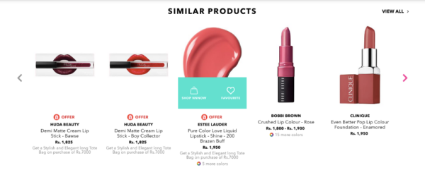 Sephora's product recommendation