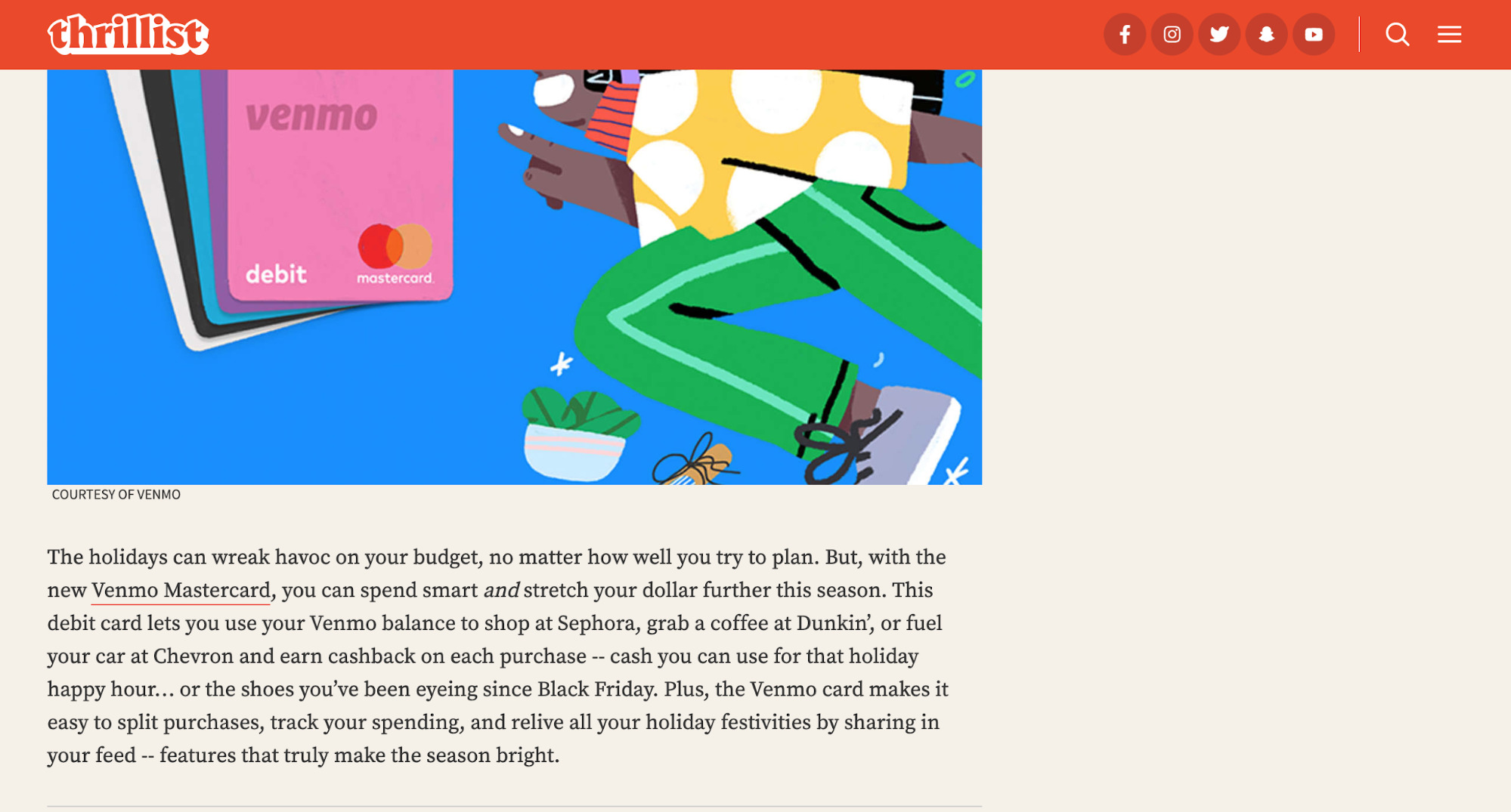advertorial on thrillist.