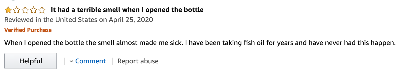 negative fish oil pill review.