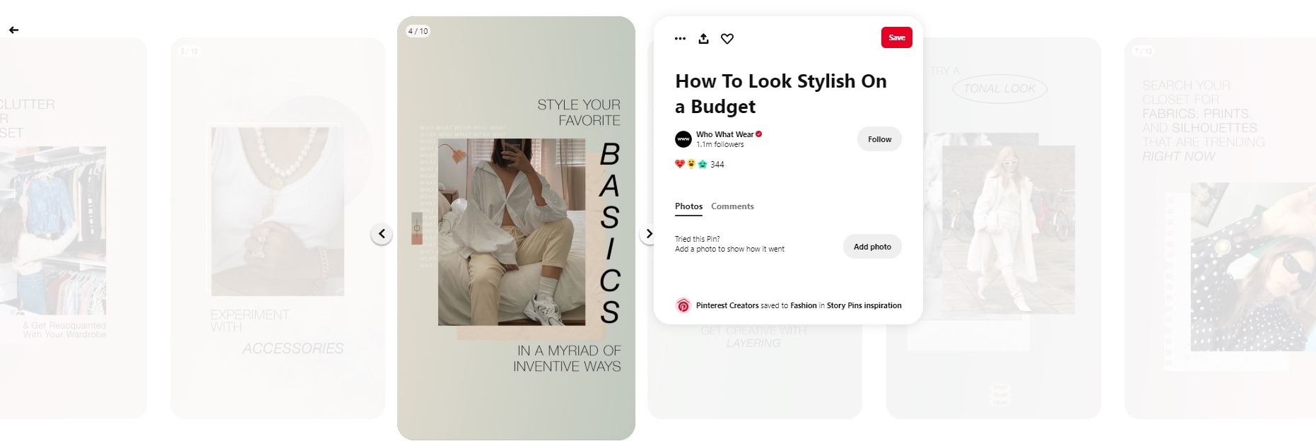 story pins example fashion 2