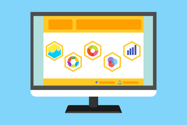 Computer Screen with Data Icon