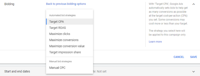 Google ads grants bidding