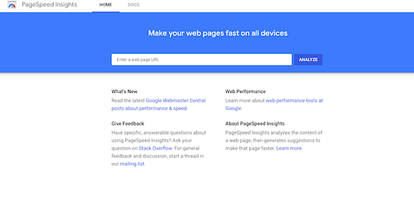 page-speed-insights-homepage