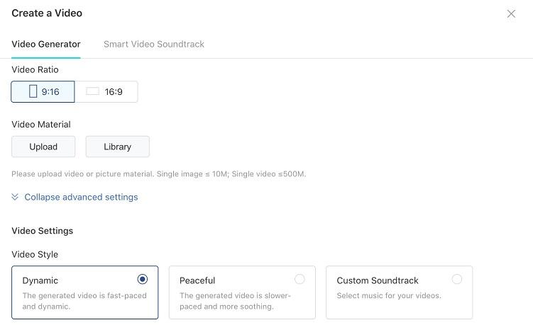 create a TikTok video ad screen