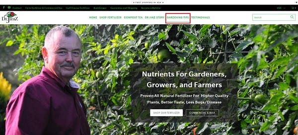 DR JimZ website valuable content for ecommerce 1