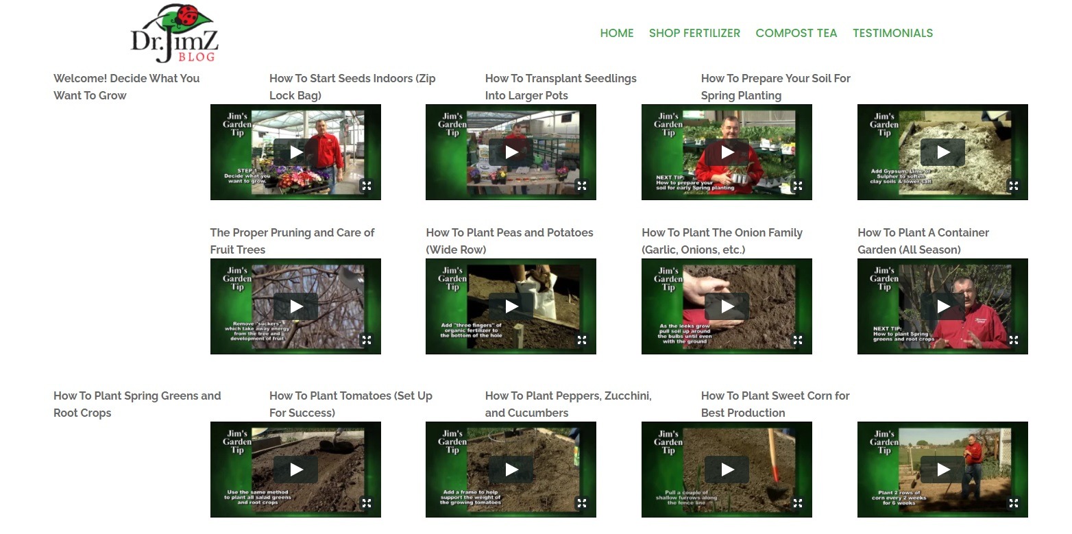 DR JumZ website valuable content for ecommerce